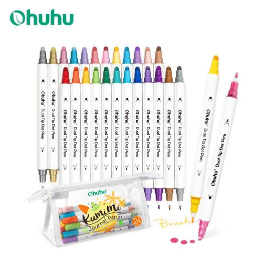 Ohuhu Dot Marker Pens Dual Tip Set for Journaling