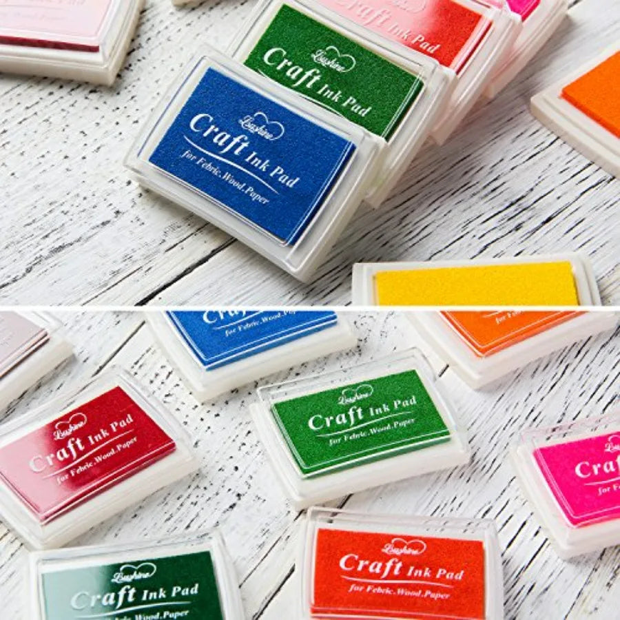 Craft Ink Pad Set For Stamps Paper Wood Fabric Pack