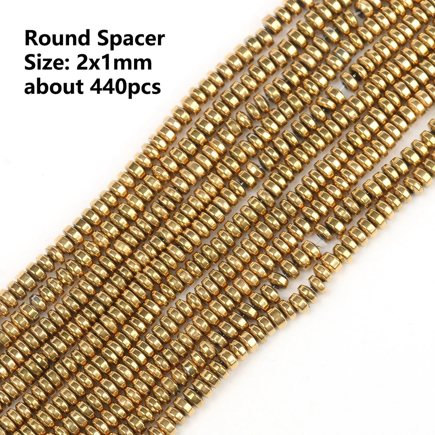 Color Retention Real Gold Plated Hematite Bead Irregular Heart Cube Rondelle Spacer Beads For Jewelry Making Diy Bracelet 15inch