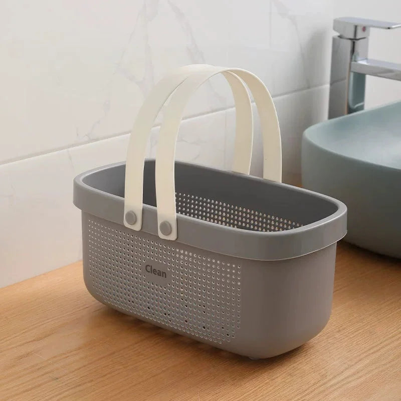Plastic Storage Basket With Handle Shower Caddy Organizer