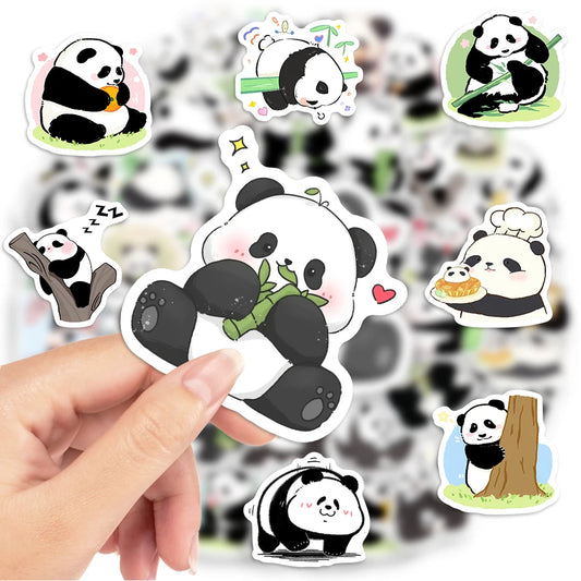 Panda Cartoon Stickers Set Waterproof Vinyl Decals For Laptop