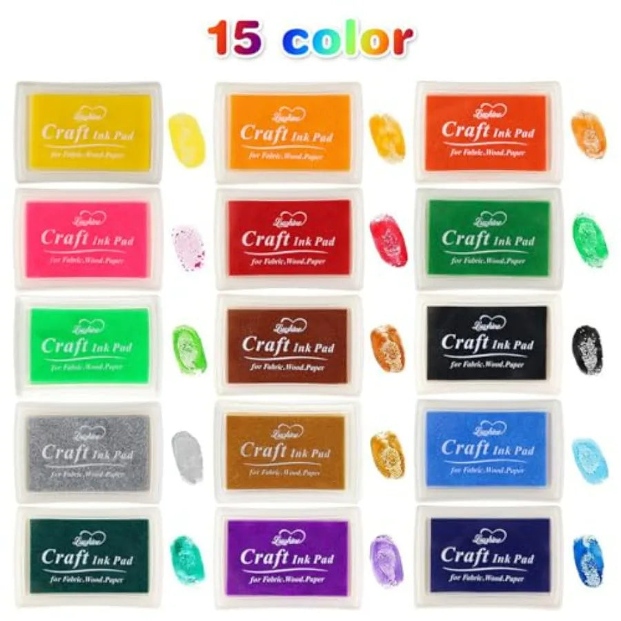 Craft Ink Pad Set For Stamps Paper Wood Fabric Pack