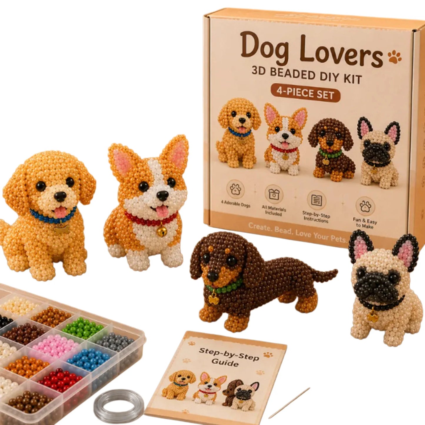 Tiny 3D Beaded Animal DIY Kit Bird Beading Craft Set
