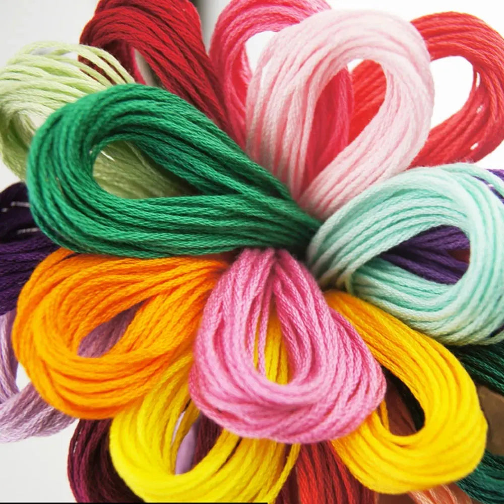 Mixed Colors Embroidery Thread Kit 100/200/447Pcs Cotton Floss Skeins
