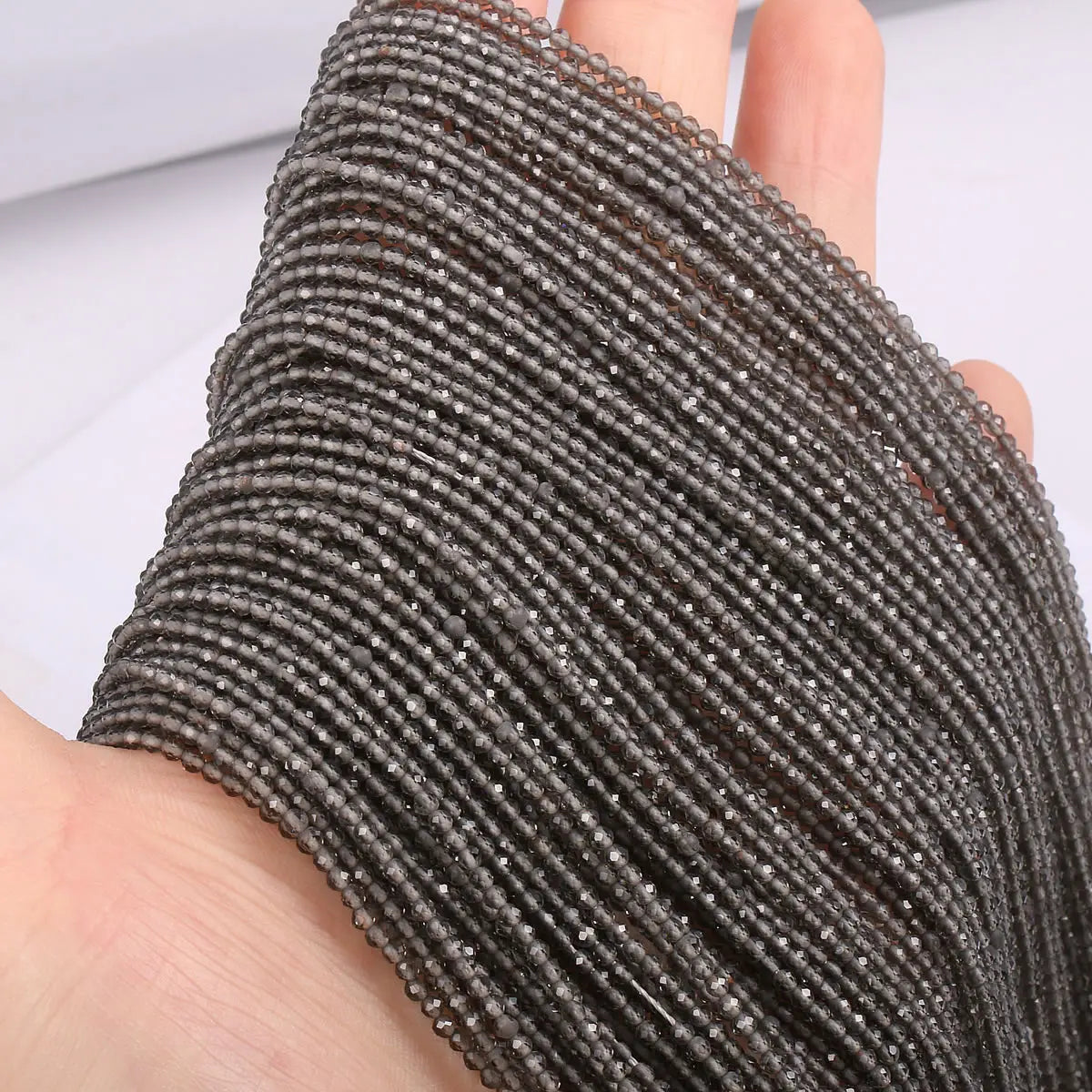 Beads 2mm Natural Semi-Precious Stones Spinel Dark Green Loose Bead for Women Jewelry Making DIY Bracelet Necklace 38cm