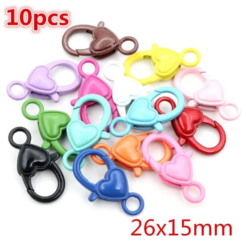 Colorful Mixed Alloy Split Jump Rings Lobster Clasp Eyelets Screw Pins Keychain DIY Jewelry Making Accessories Supplies