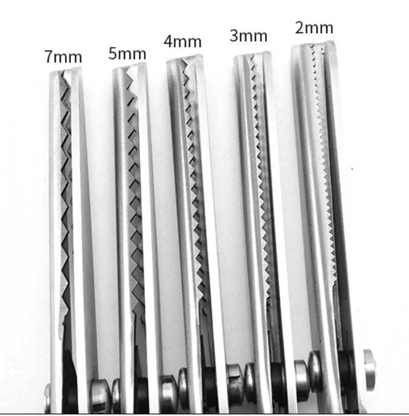 Stainless Steel Dressmaking Pinking Shears 3mm 5mm 7mm Scalloped Edge