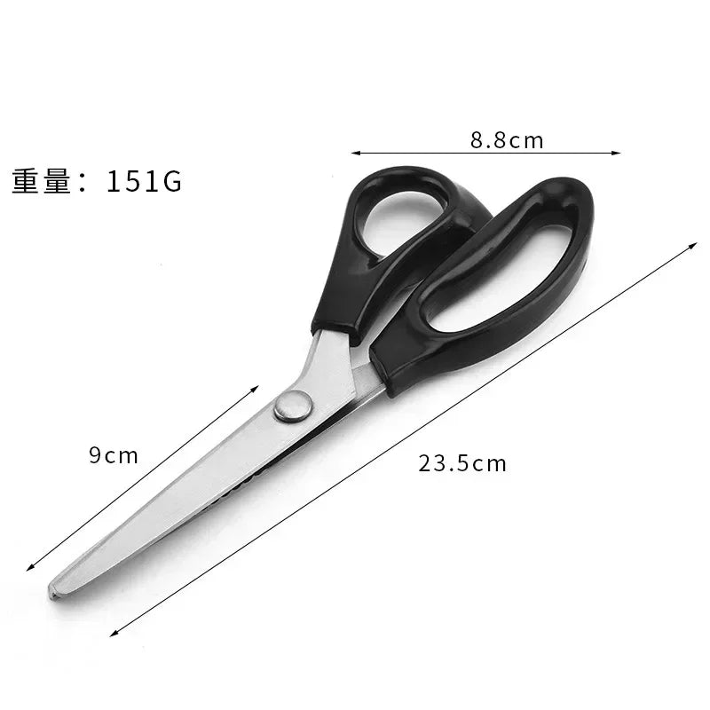 Stainless Steel Tailor's Scissors With Zigzag Pinking Teeth