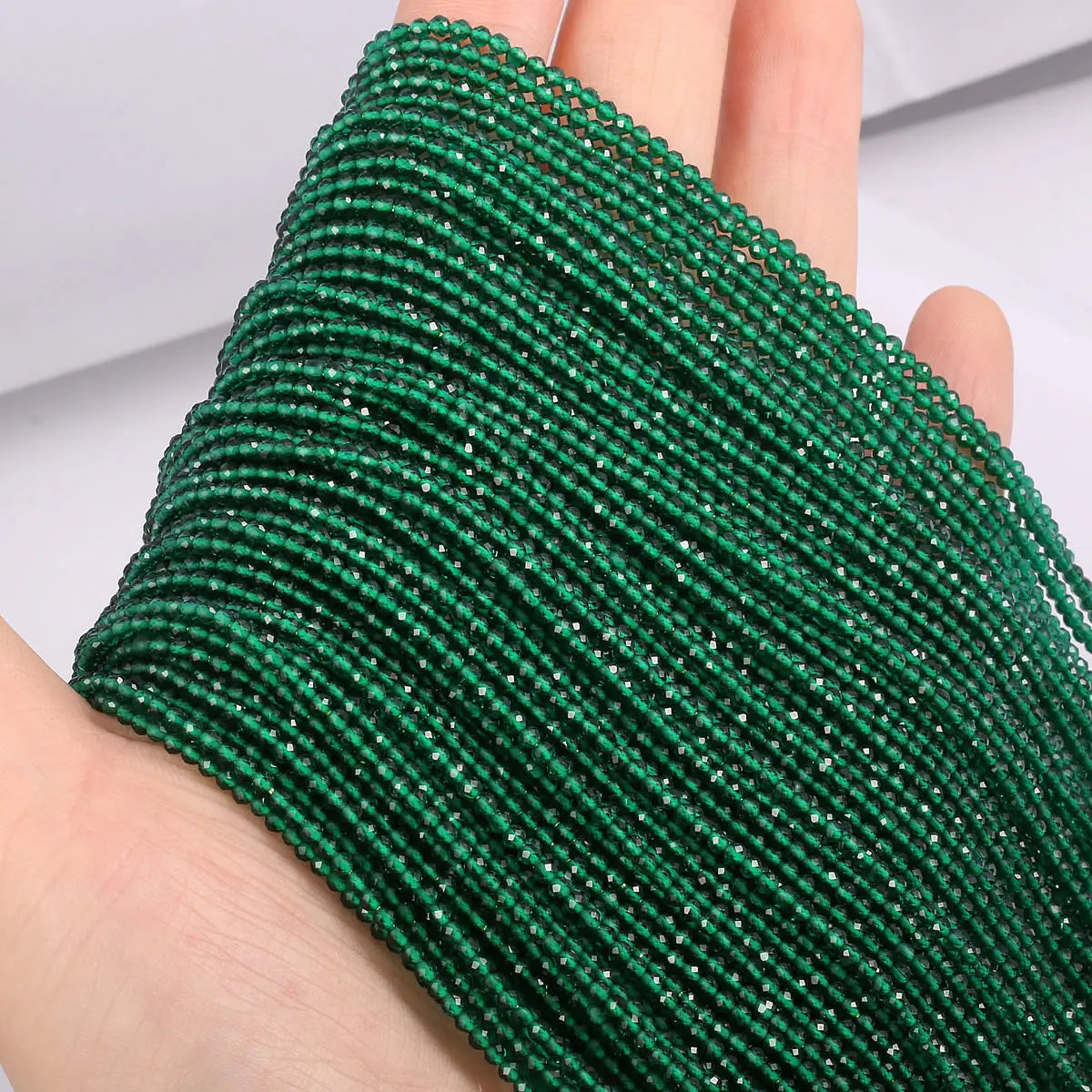 Beads 2mm Natural Semi-Precious Stones Spinel Dark Green Loose Bead for Women Jewelry Making DIY Bracelet Necklace 38cm