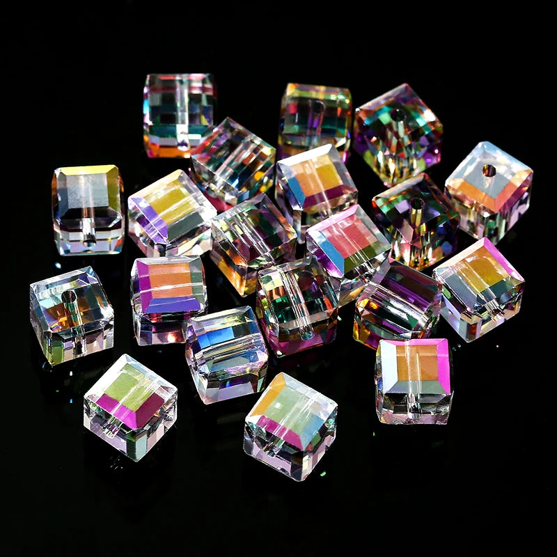 QIAO DIY Crystal Bead Set AB Finish For Jewelry Making