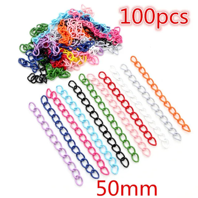 Colorful Mixed Alloy Split Jump Rings Lobster Clasp Eyelets Screw Pins Keychain DIY Jewelry Making Accessories Supplies