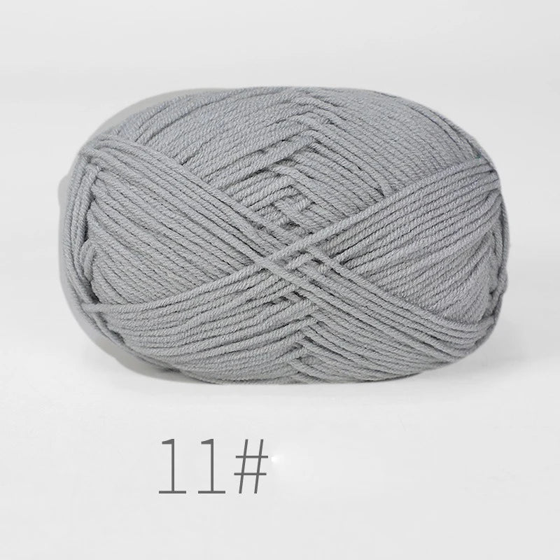 Milk Cotton Yarn Set 5Pcs For Crochet And Knitting