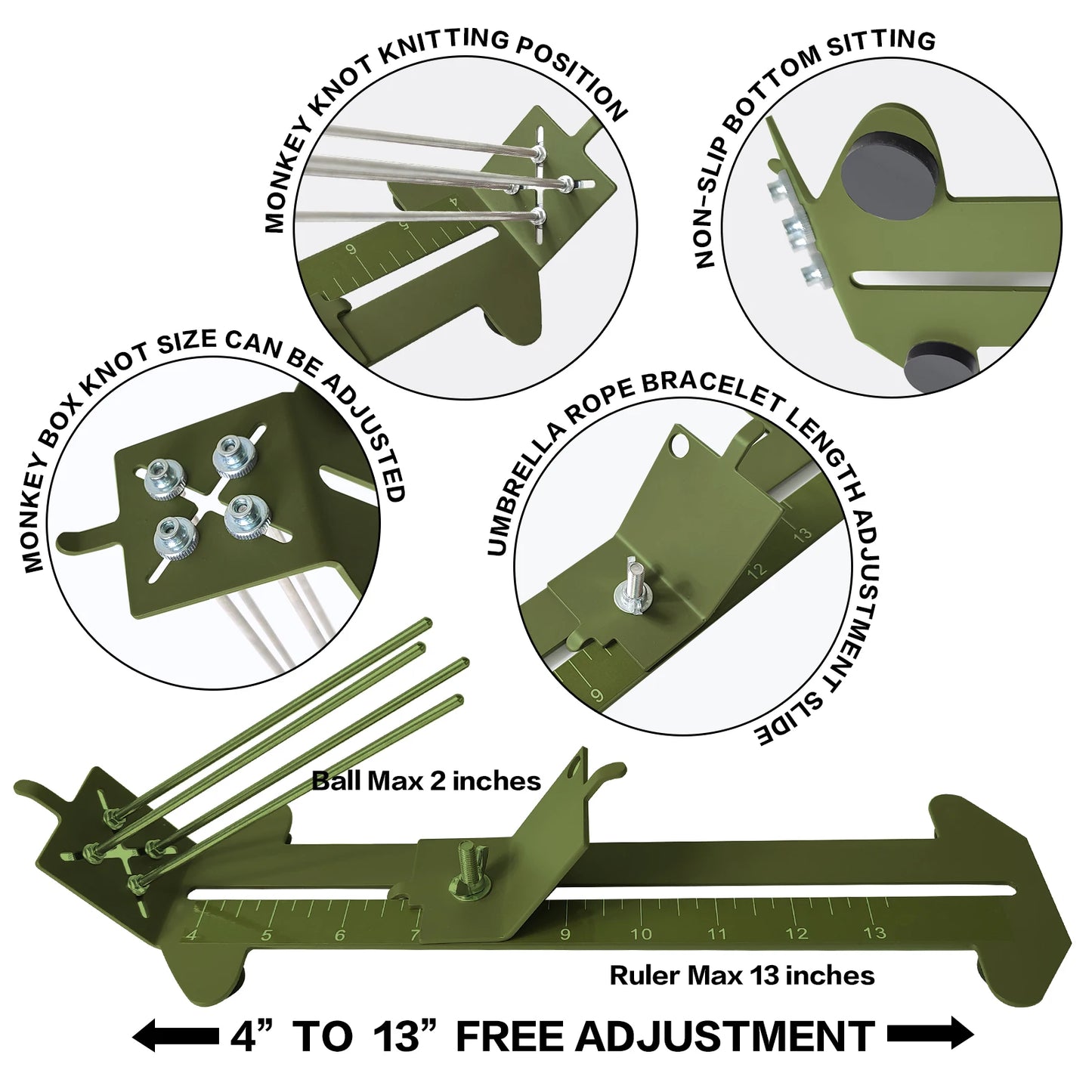 Paracord Jig Kit With Marlin Spike Tool For DIY Bracelets