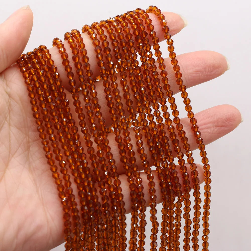 Beads 2mm Natural Semi-Precious Stones Spinel Dark Green Loose Bead for Women Jewelry Making DIY Bracelet Necklace 38cm