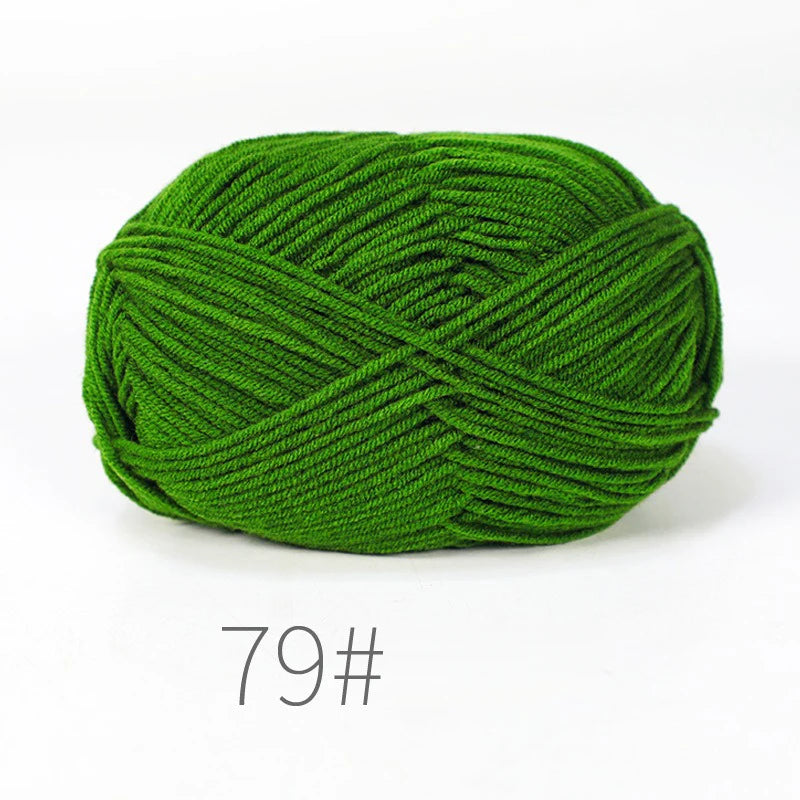 Milk Cotton Yarn Set 5Pcs For Crochet And Knitting