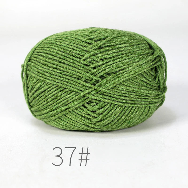 Milk Cotton Yarn Set 5Pcs For Crochet And Knitting