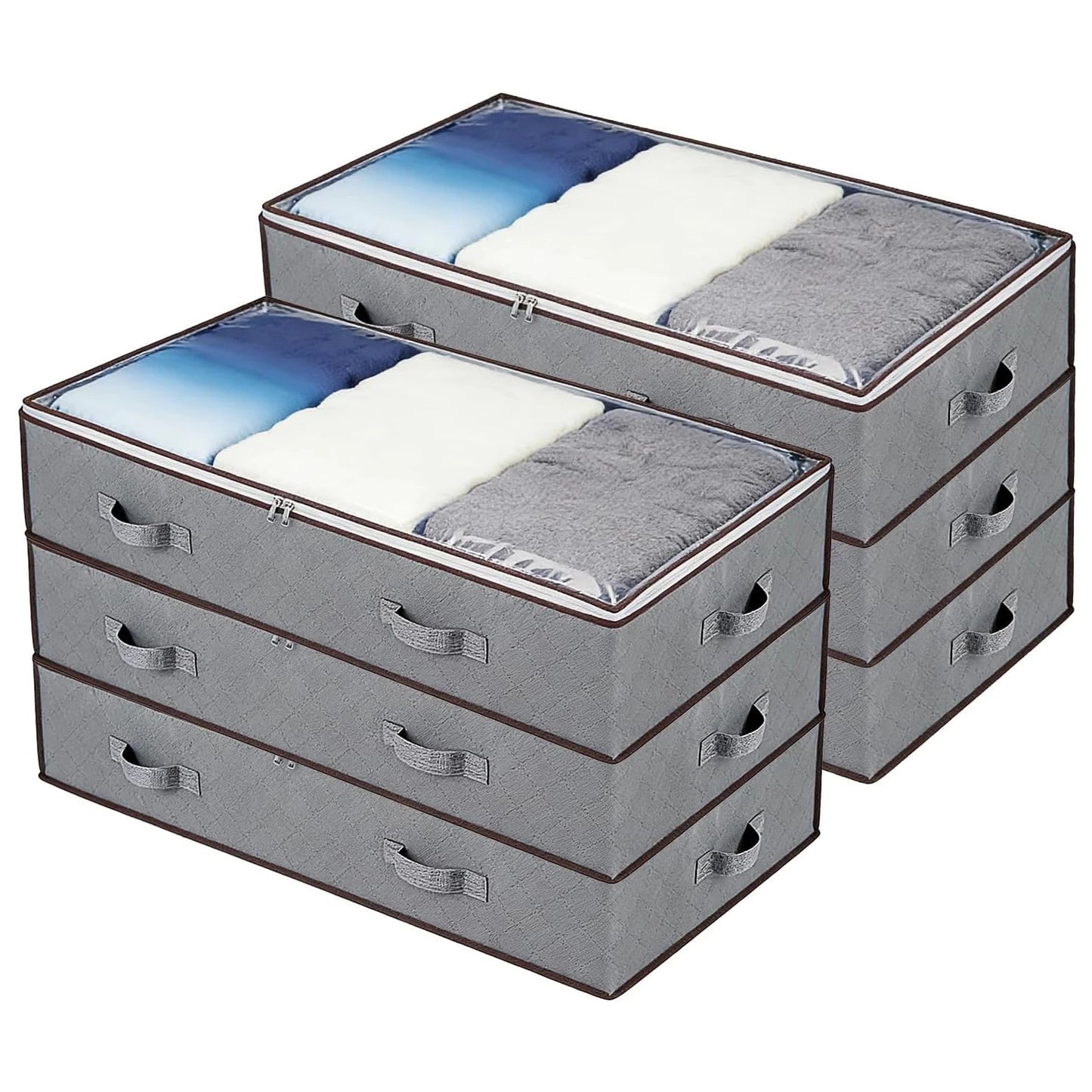 HiMISS 90L Under Bed Storage Bags With Clear Window