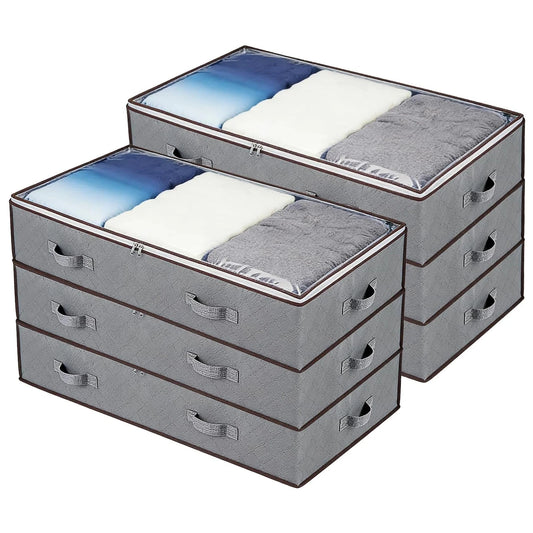 HiMISS 90L Under Bed Storage Bags With Clear Window