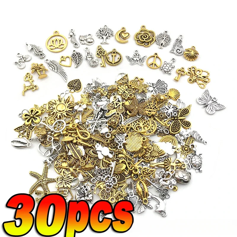 Mixed Tibetan Silver Animal Pendant Charms For Jewelry Making