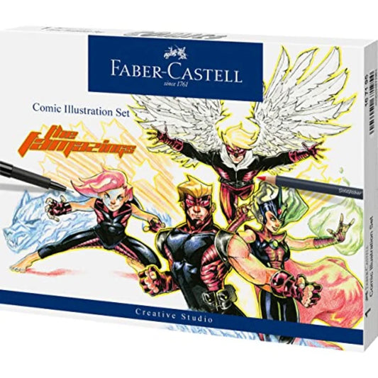 Comic Illustration Set for Superhero Drawing Kit with Pitt Pens