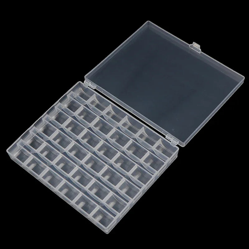 36 Grid Plastic Thread Bobbins Storage Box For Sewing Tools