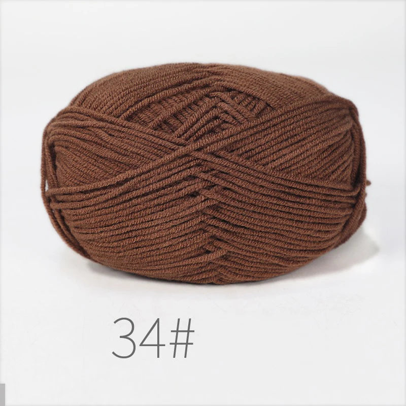 Milk Cotton Yarn Set 5Pcs For Crochet And Knitting