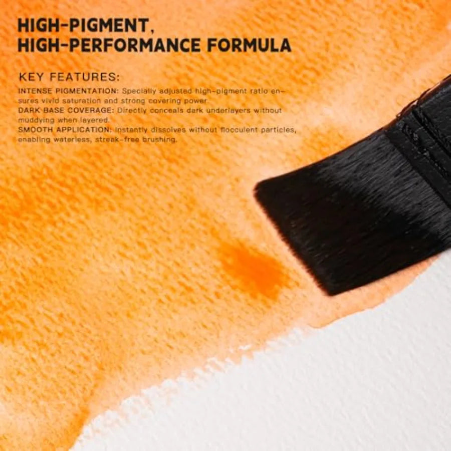 Opaque Semi-Moist Paint Set For Rich Pigments And Coverage
