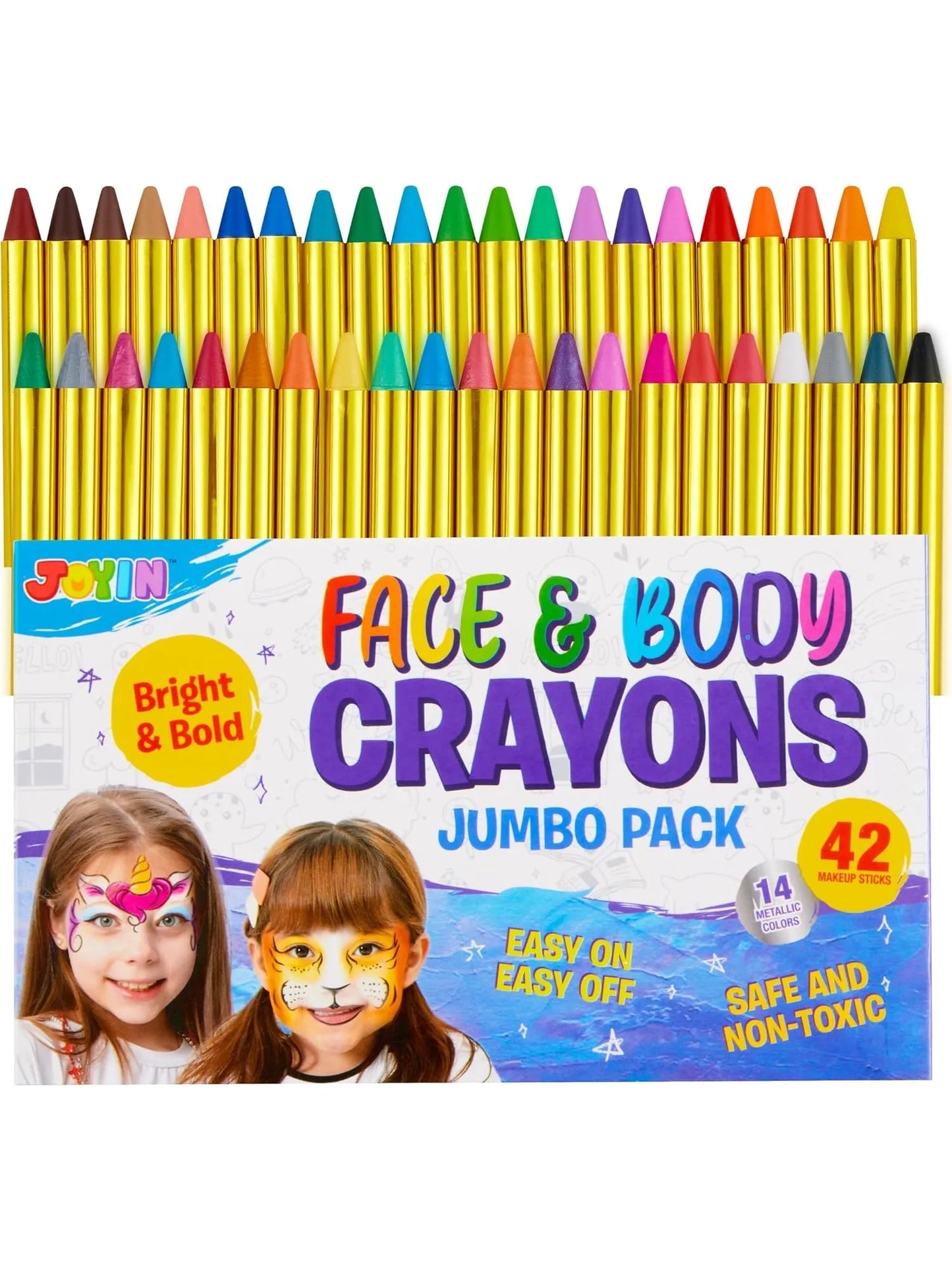 Joyfy Face And Body Paint Crayons Kit Ultimate Pack