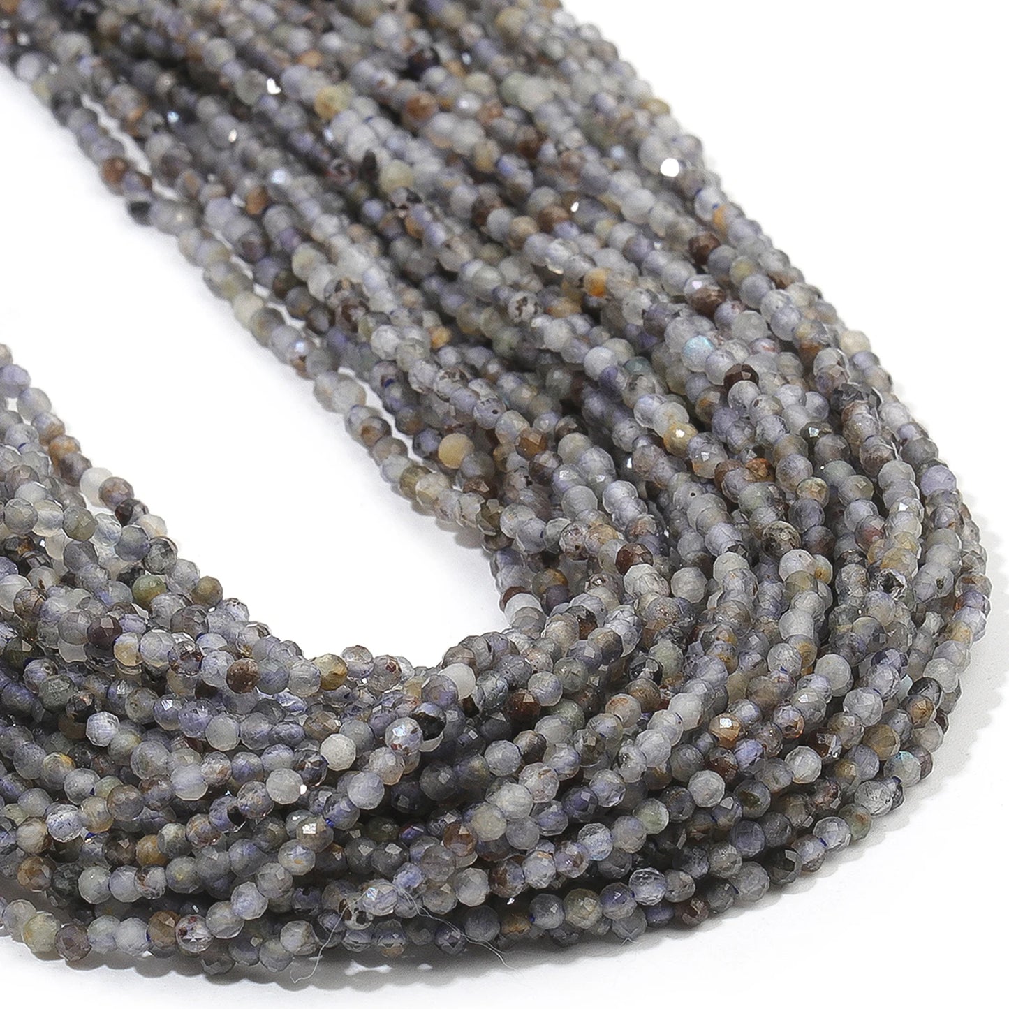 2 3 4mm Faceted Tiny Beads Natural Aquamarine Lapis Lazuli Tourmaline Amethyst Stone Beads for Jewelry Making 2030