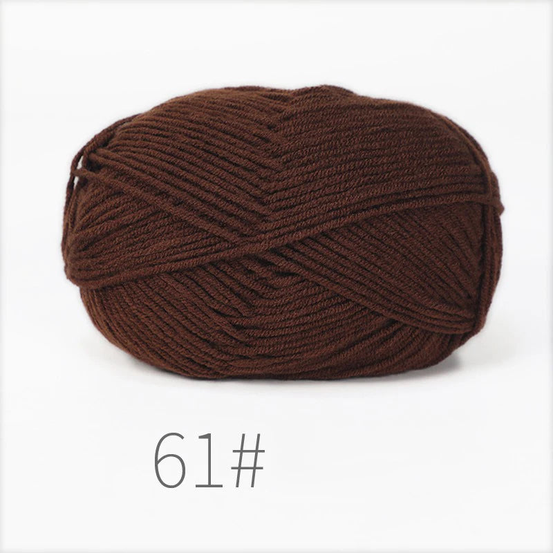 Milk Cotton Yarn Set 5Pcs For Crochet And Knitting