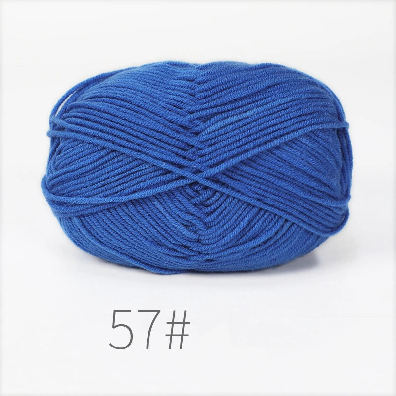 Milk Cotton Yarn Set 5Pcs For Crochet And Knitting