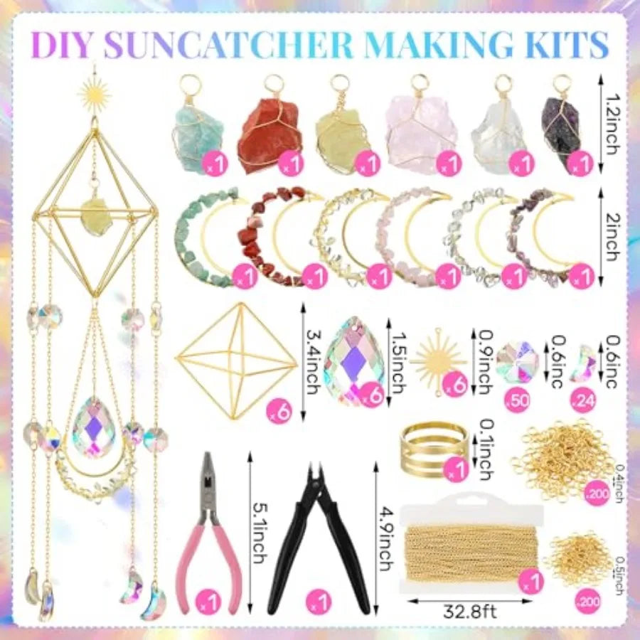 Crystal Sun Catcher Craft Kit With Rainbow Pendants