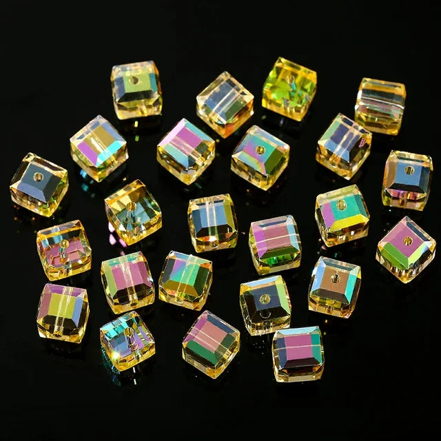 QIAO DIY Crystal Bead Set AB Finish For Jewelry Making