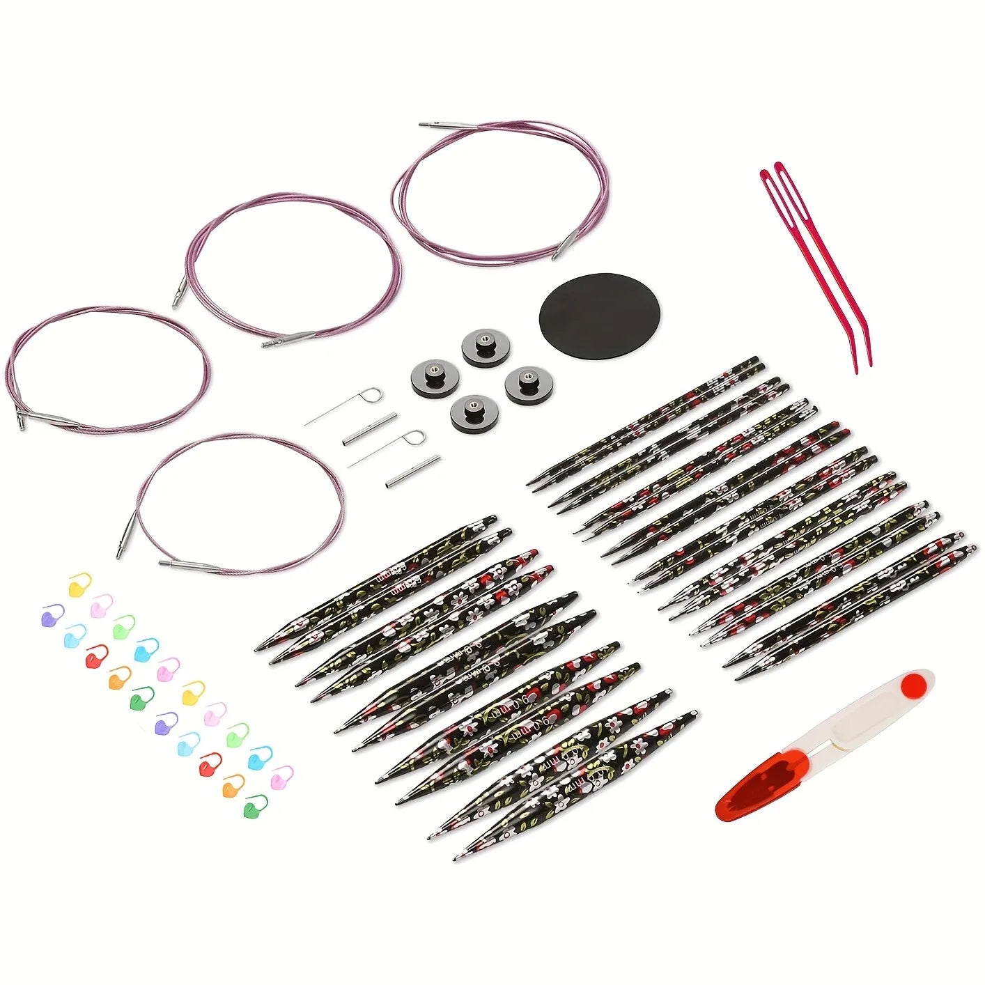 Interchangeable Circular Knitting Needles Set 13 Pairs 4 Inch
