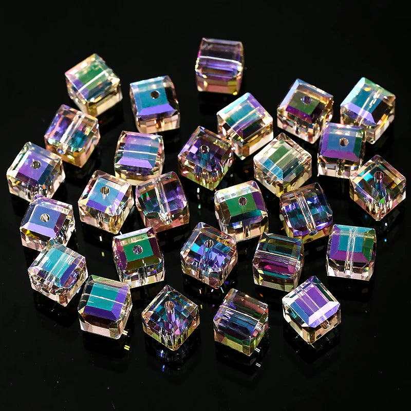 QIAO DIY Crystal Bead Set AB Finish For Jewelry Making