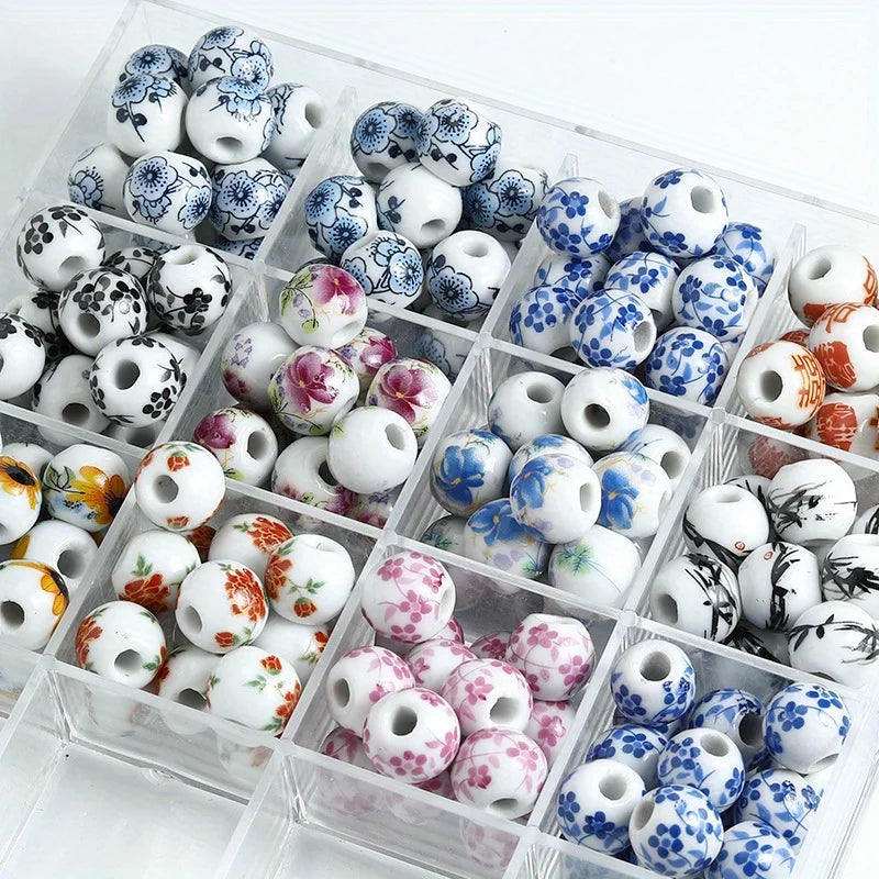 Back To Season 50Pcs Ceramic Beads For DIY Jewelry