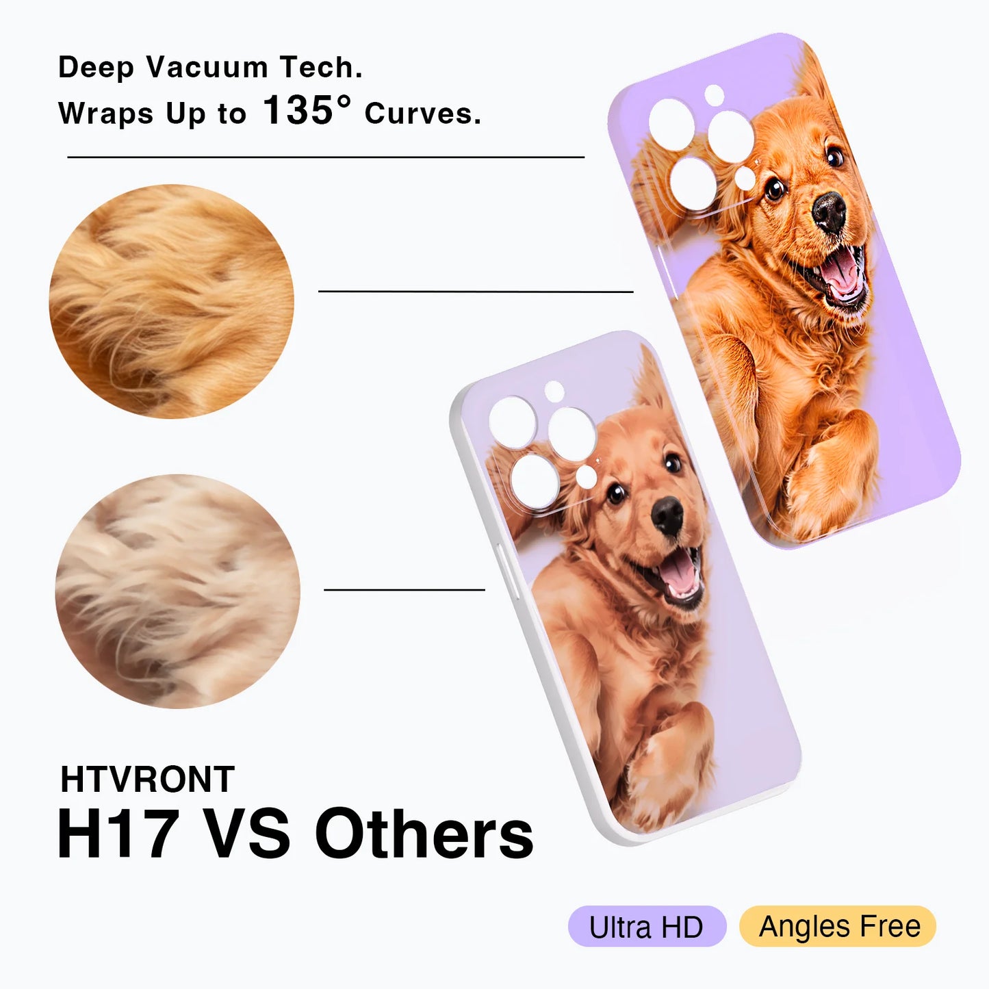 HTVRONT H17 Phone Case Heat Press For Flawless 3D Transfer