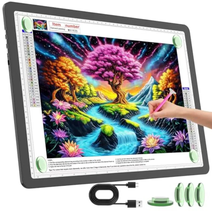 Rechargeable Ultra Bright Light Pad For Diamond Painting And Tracing