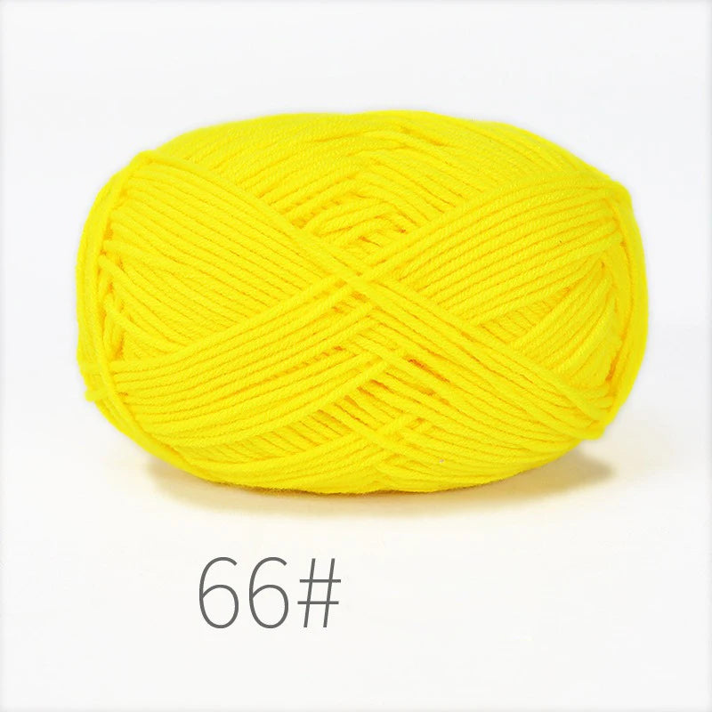 Milk Cotton Yarn Set 5Pcs For Crochet And Knitting