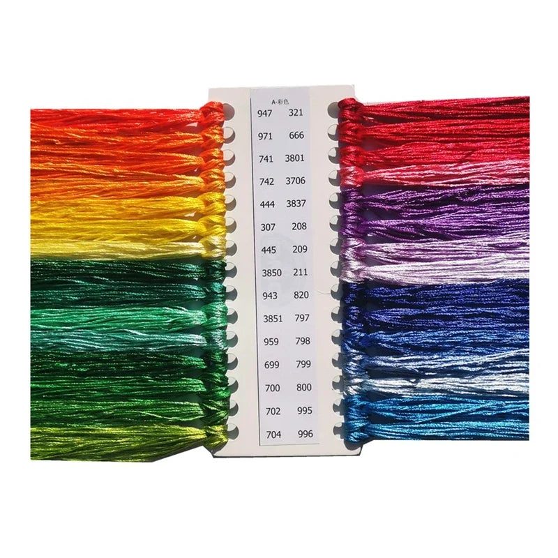 DREAMCREATE Silk Threads For Cross Stitch Matching DMC Floss