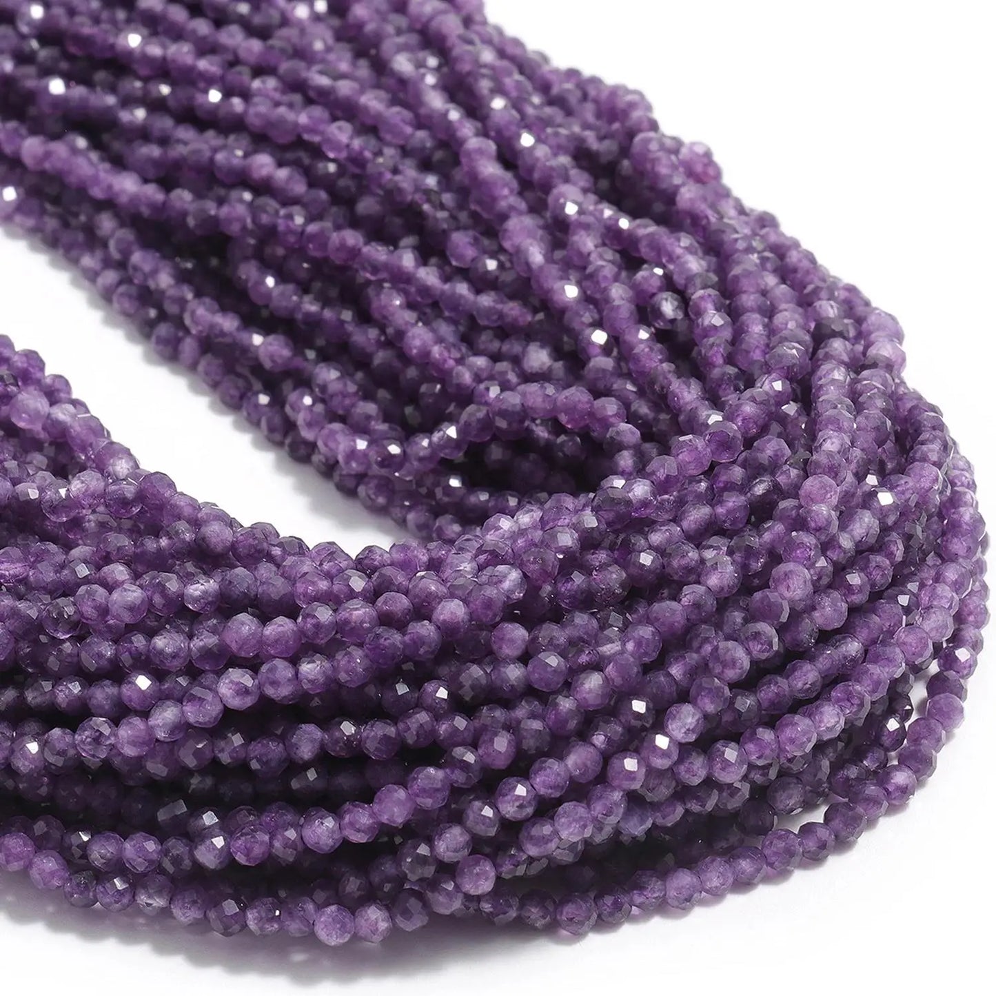 2 3 4mm Faceted Tiny Beads Natural Aquamarine Lapis Lazuli Tourmaline Amethyst Stone Beads for Jewelry Making 2030