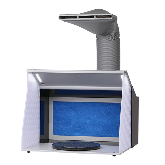 SucceBuy Airbrush Spray Booth Kit With Dual LED Exhaust Fans
