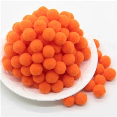 Assorted Fluffy Pom Poms For Craft Projects Or DIY Decor
