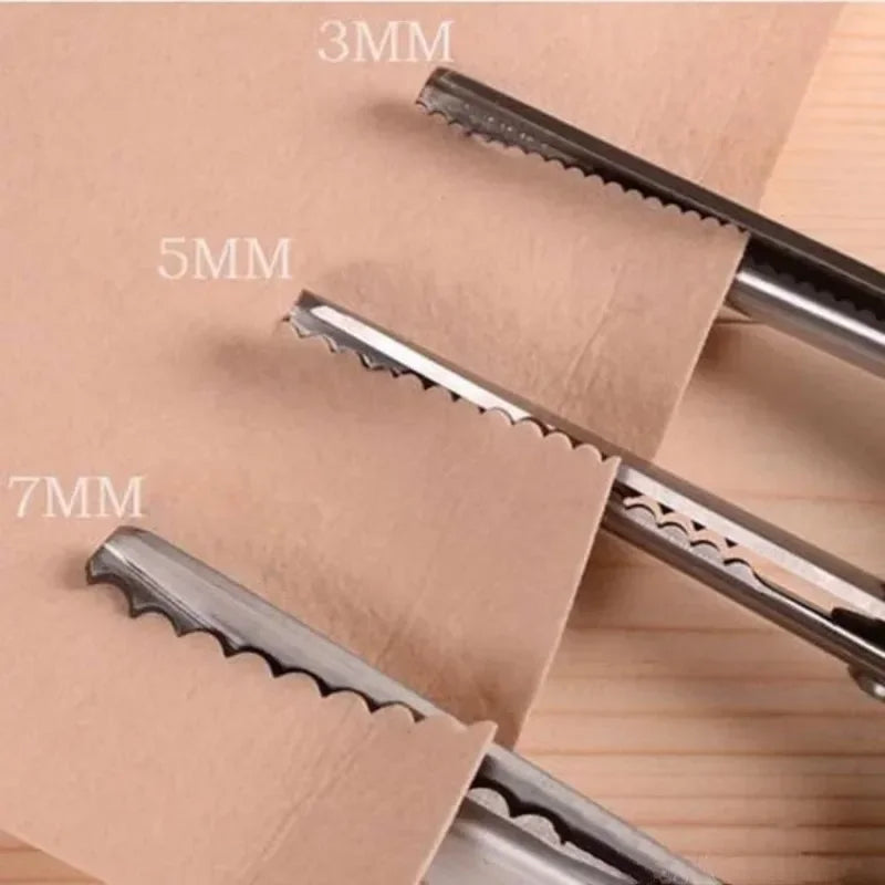 Stainless Steel Dressmaking Pinking Shears 3mm 5mm 7mm Scalloped Edge