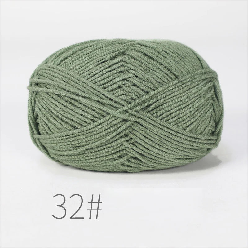 Milk Cotton Yarn Set 5Pcs For Crochet And Knitting