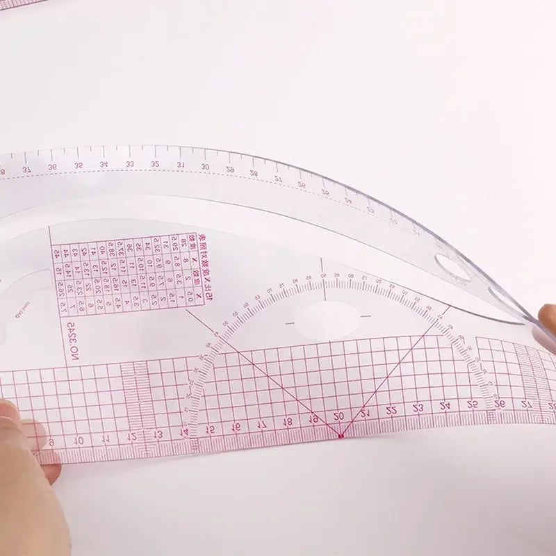 6 Piece French Curve Ruler Set For Dressmaking And Drafting