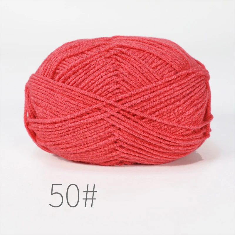 Milk Cotton Yarn Set 5Pcs For Crochet And Knitting