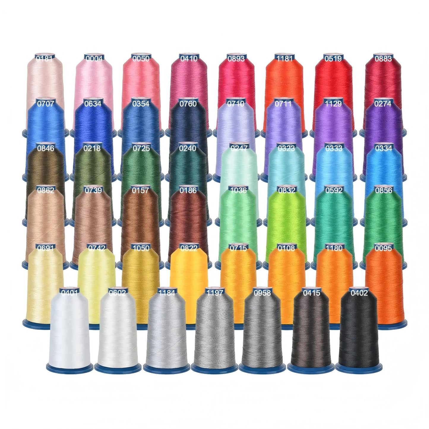 Polyester Embroidery Thread Kit, 100 Colors, 4000m Spools
