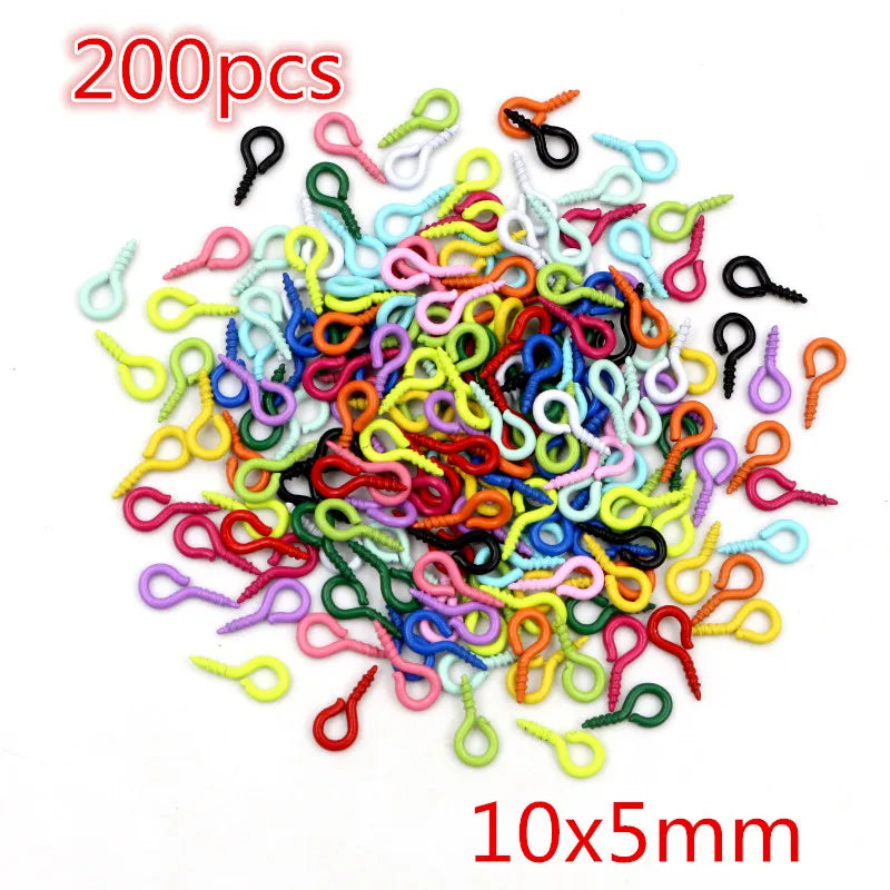 Colorful Mixed Alloy Split Jump Rings Lobster Clasp Eyelets Screw Pins Keychain DIY Jewelry Making Accessories Supplies