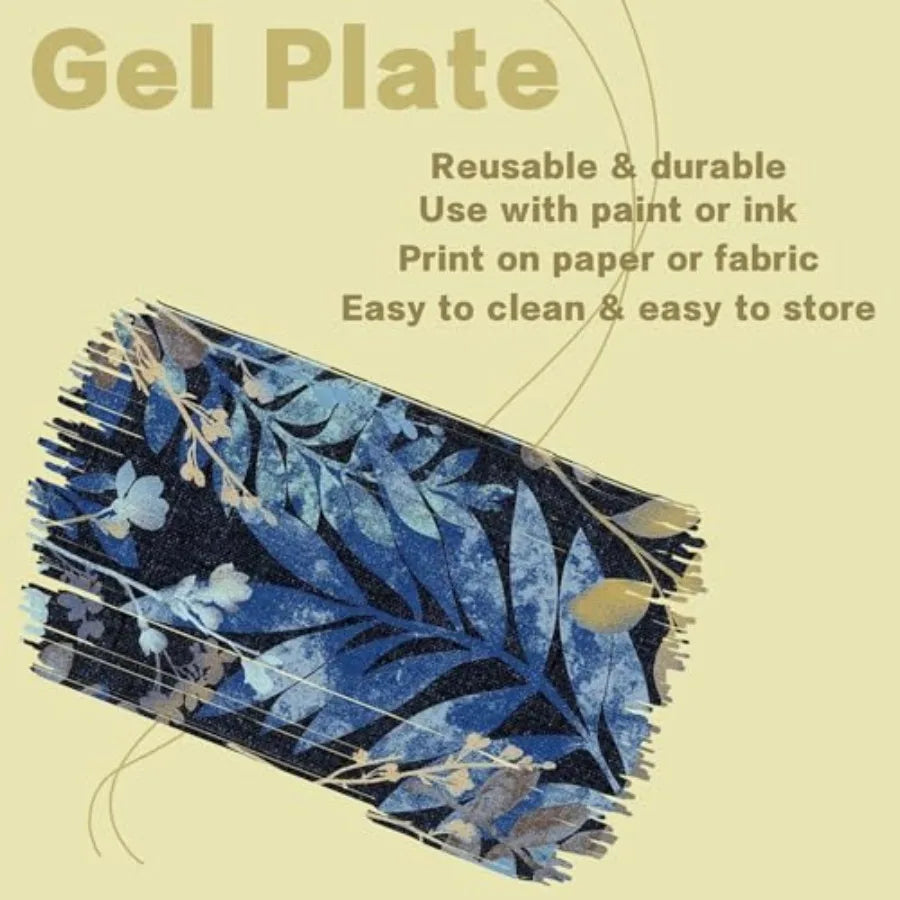 Gel Printing Plate Kit With Printmaking Paper And Brayer